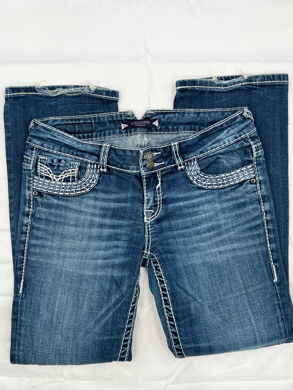 156 Vigoss Juniors Medium Blue Bootcut Jeans size 9 waist 30